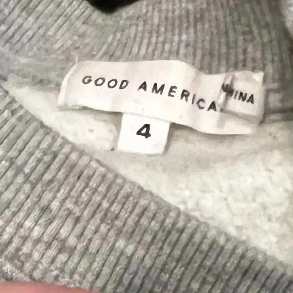 Good American Virgo Sweatshirt in Grey - Size 4 - Picture 7 of 7